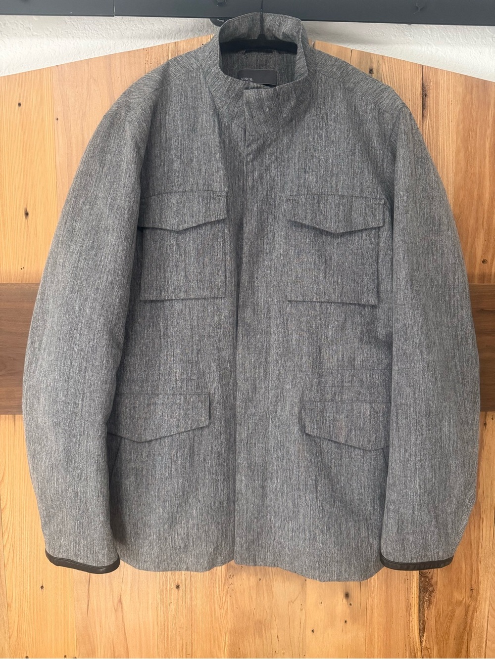 Vince Men's Grey Rain/Field Jacket - Modern Utility Style
